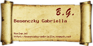 Besenczky Gabriella névjegykártya