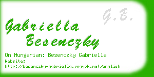 gabriella besenczky business card